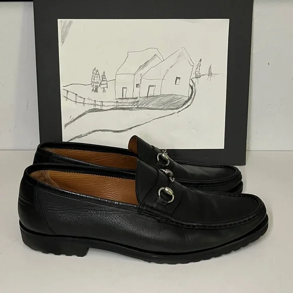 Magnanni Horse Bit Loafers (Black) Men Size 10.5 - Picture 4 of 14
